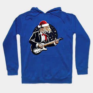 Leopard Playing Guitar Christmas Hoodie